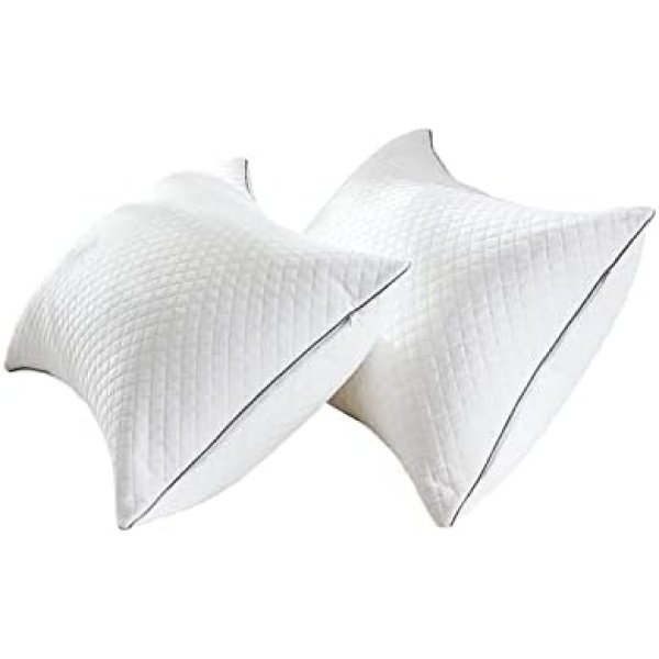 Pillows Queen Size 2 Pack for Bed Sleeping - Hotel Pillow for Side Stomach