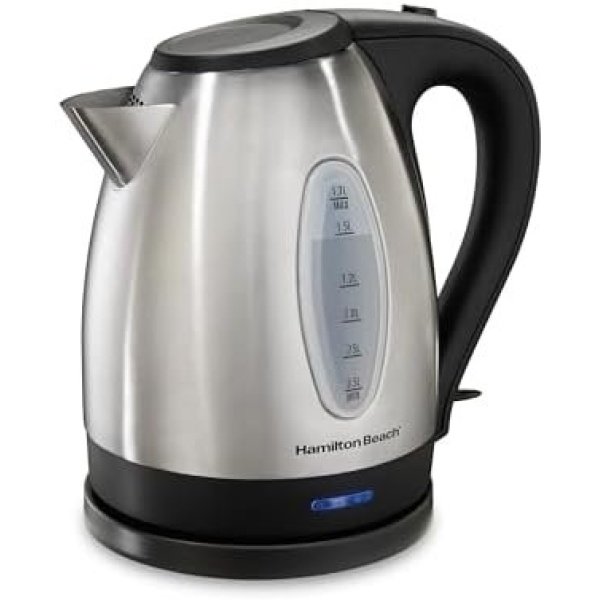 Hamilton Beach Electric Tea Kettle, Water Boiler & Heater, 1.7 Liter, Cordless