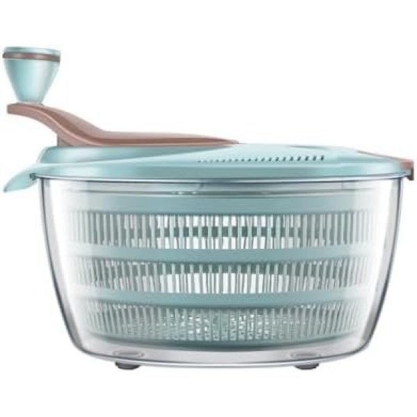 Brigii Salad Spinner, 4.24 Quart Lettuce Spinner with Double Drainage Holes