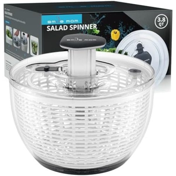 Smile mom Salad Spinner Small Lettuce Spinner Kitchen Gadgets Vegetable Washer