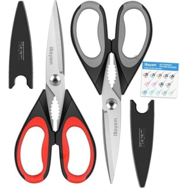 iBayam Kitchen Scissors All Purpose Heavy Duty, Kitchen Utensils Set, Stainless