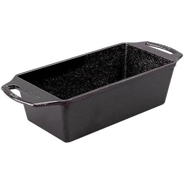 Lodge Cast Iron Loaf Pan 8.5x4.5 Inch, Black