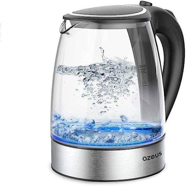 Fast Boil Electric Water Kettle, 1.8L Large Capacity with Auto Shut-Off and Boil