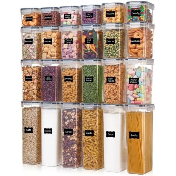 Airtight Food Storage Containers with Lids, Vtopmart 24 pcs Plastic Kitchen