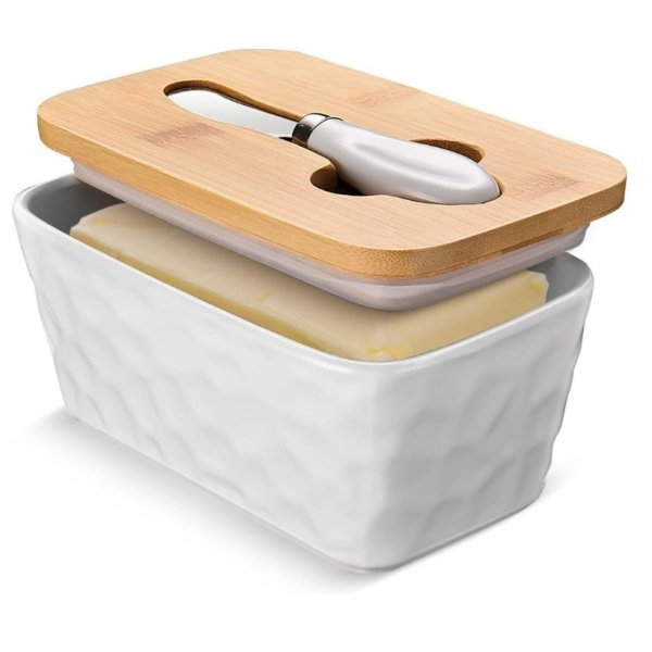 WTISAN Butter Dish with Lid: Large Butter Dish for Countertop