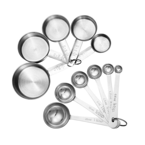 ACCMOR 11 Piece Stainless Steel Measuring Spoons Cups Set