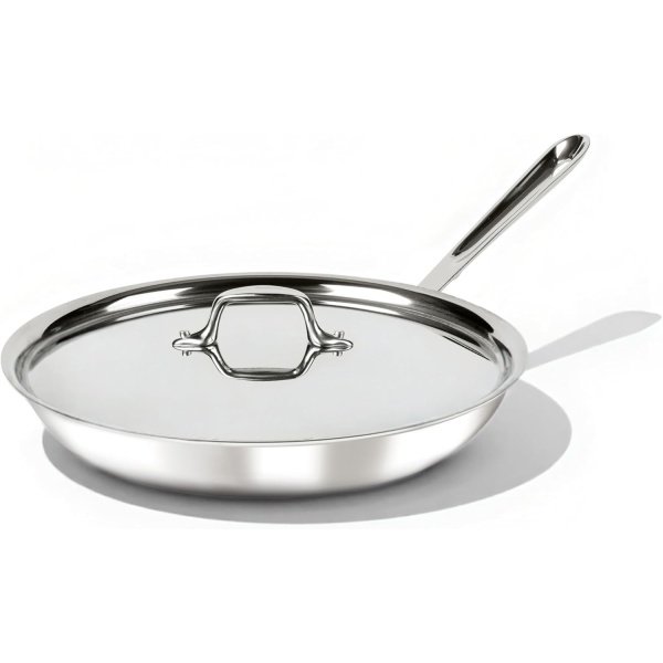 All-Clad D3® Stainless Steel 12 inch Frying Pan With Lid- Made in the USA