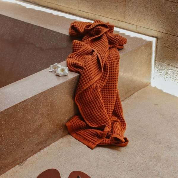 sea me at home Waffle Bath Sheet 100% Turkish Cotton - Large Bath Towel